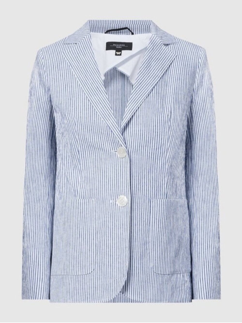 Max Mara Weekend Cotton Linen Striped Blazer Size Medium